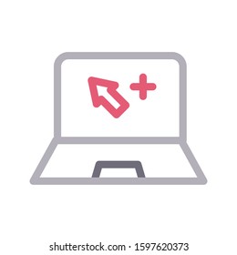 click vector color line icon 