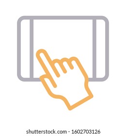 click vector color line icon 