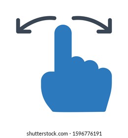 click vector glyph color icon 