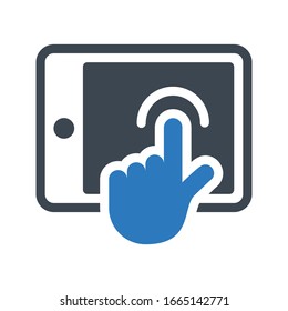 haga clic en icono de color de glifo vectorial 