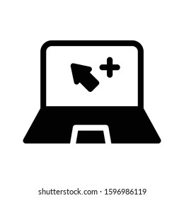 click vector glyph flat icon 