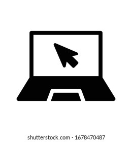 click vector glyph flat icon 