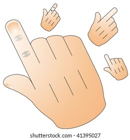 Click vector hand