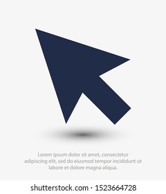 Click vector icon. Cursor icon illustration