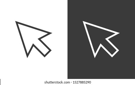 Click vector icon. Cursor icon illustration