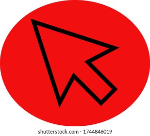 Click vector icon. Cursor icon illustration