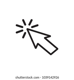 Click vector icon. Cursor symbol. Modern illustration for web and mobile apps design