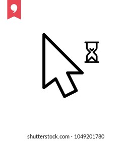 Click vector icon, cursor symbol, pointer sign