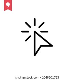 Click vector icon, cursor symbol