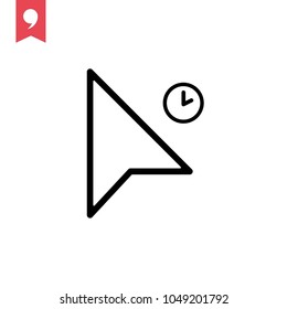 Click vector icon, cursor symbol