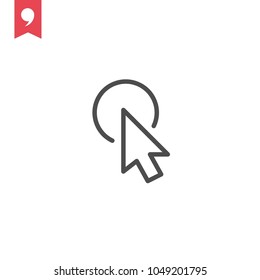 Click vector icon, cursor symbol