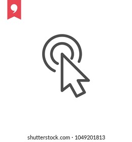 Click vector icon, cursor symbol