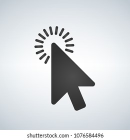 Click vector icon, cursor symbol. Modern, simple flat vector illustration for web site or mobile app.