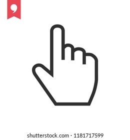 Click vector icon, cursor symbol. Modern, simple flat vector illustration for web site or mobile app