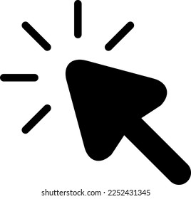 Click vector icon, cursor symbol. Modern, simple flat vector illustration on white background..eps