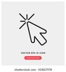 Click vector icon, cursor symbol. Modern, simple flat vector illustration for web site or mobile app