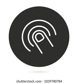 Click vector icon. Illustration isolated for graphic and web design.