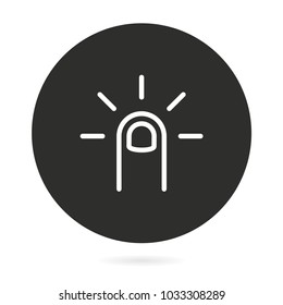 Click vector icon. Illustration isolated for graphic and web design.