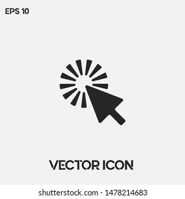 "Click" vector icon illustration. Ui/Ux. Premium quality.