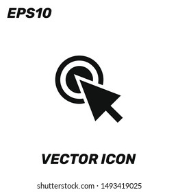 Click vector icon illustration for web and mobile applications isolated on white background. Premium quality. 