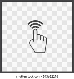 Click vector icon. Isolated illustration. Business picture.