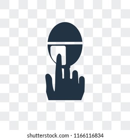 Click vector icon isolated on transparent background, Click logo concept