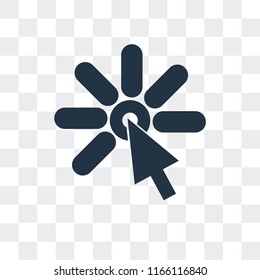 Click vector icon isolated on transparent background, Click logo concept