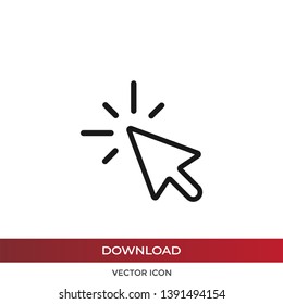 Click Vector Icon In Modern Design Style For Web Site And Mobile App