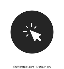 Click vector icon in modern design style for web site and mobile app