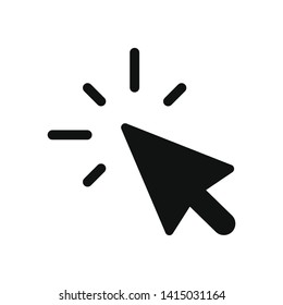 Click vector icon in modern design style for web site and mobile app