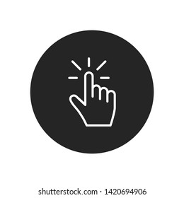 Click vector icon in modern design style for web site and mobile app