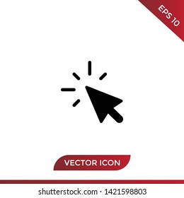 Click vector icon in modern design style for web site and mobile app