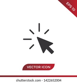 Click vector icon in modern design style for web site and mobile app