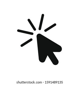 Click vector icon in modern design style for web site and mobile app