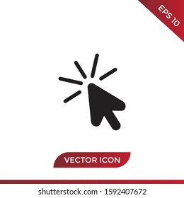 Click vector icon in modern design style for web site and mobile app