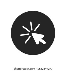 Click vector icon in modern design style for web site and mobile app