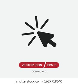 Click vector icon in modern design style for web site and mobile app