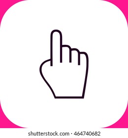 Click vector icon on white background.