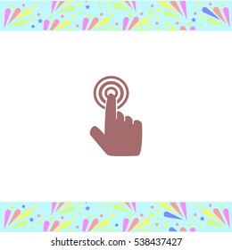Click vector icon on white background. Isolated illustration. Business picture.