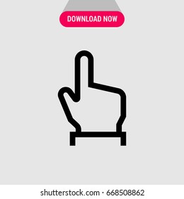 Click vector icon, Pointing fingersymbol. Simple, modern flat vector illustration for mobile app, website or desktop app 