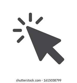 Click vector icon, simple sign for web site and mobile app.