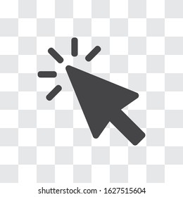 Click vector icon, simple sign for web site and mobile app.