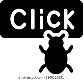 click Vector illustration on a transparent background.Premium quality symmbols.Glyphs vector icon for concept and graphic design. 
