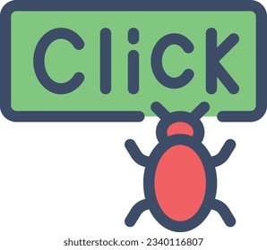 click Vector illustration on a transparent background.Premium quality symmbols.Stroke vector icon for concept and graphic design.