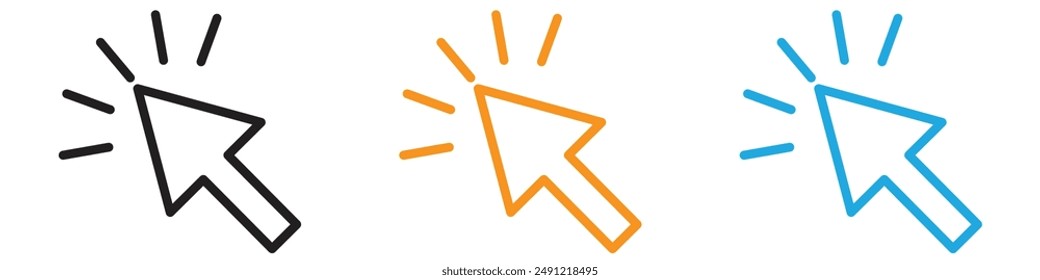 Click vector logo set collection for web app ui