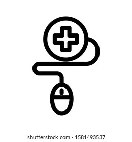 click vector thin line icon 
