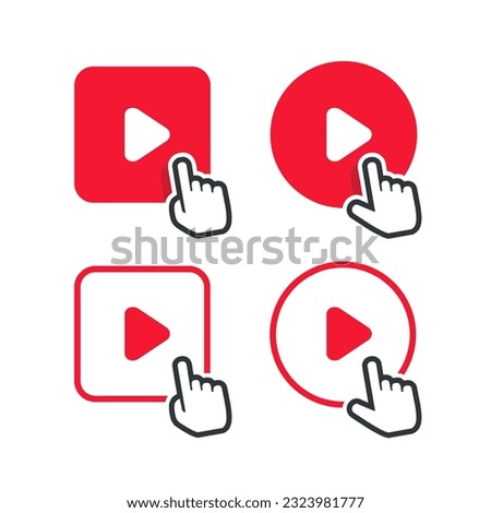 Click video icon. Illustration vector
