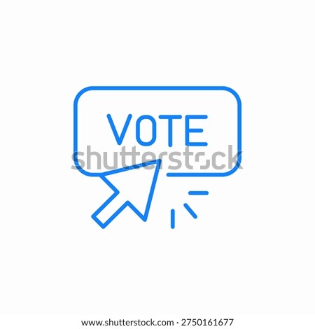 click vote icon sign vector