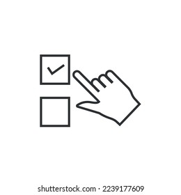 click vote vector icon online voting and survey 