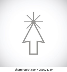 Click web black icon on a white background. Vector symbol